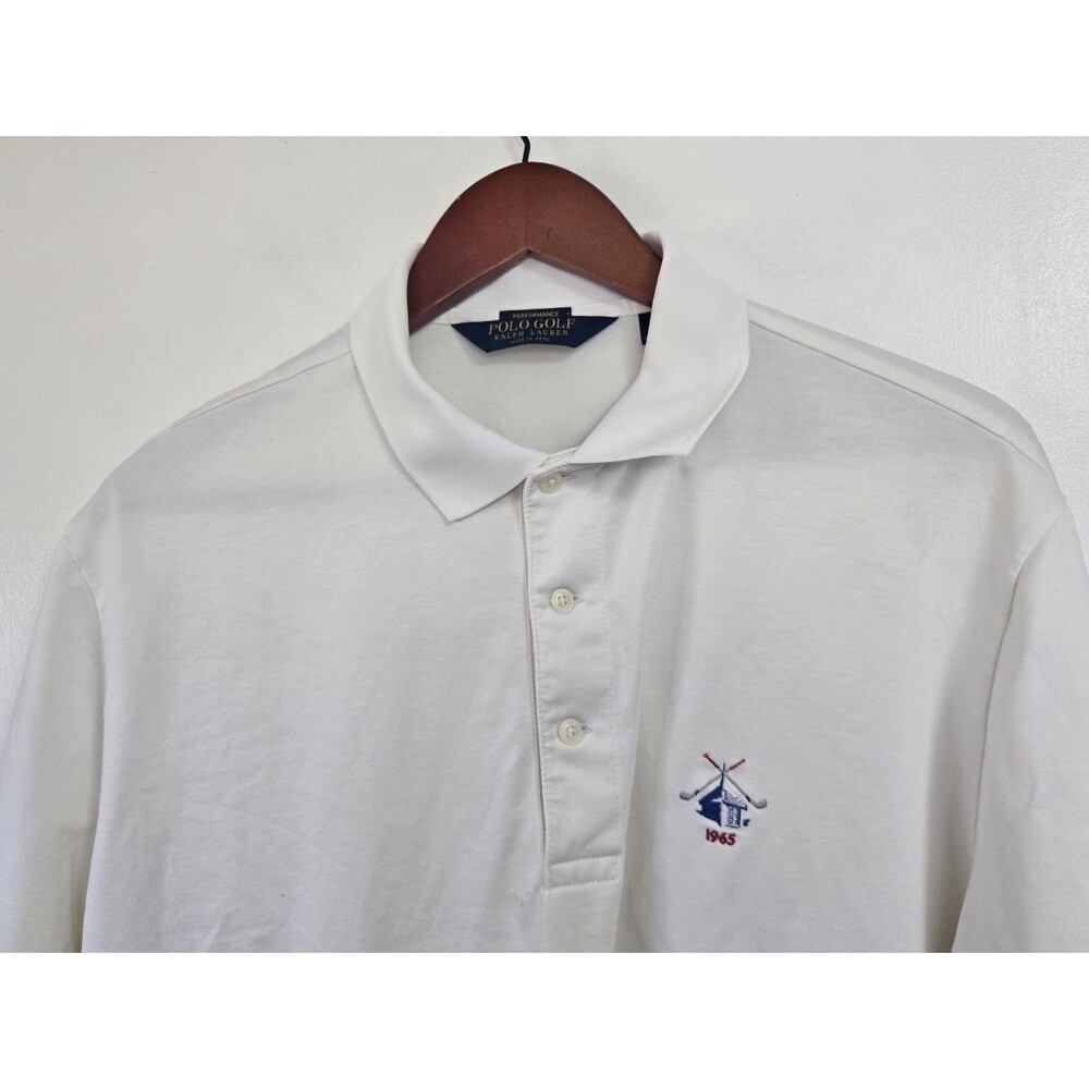 Polo Golf Ralph Lauren Shirt Mens Size L Bidermann DE Golf Club Casual White - Picture 2 of 8